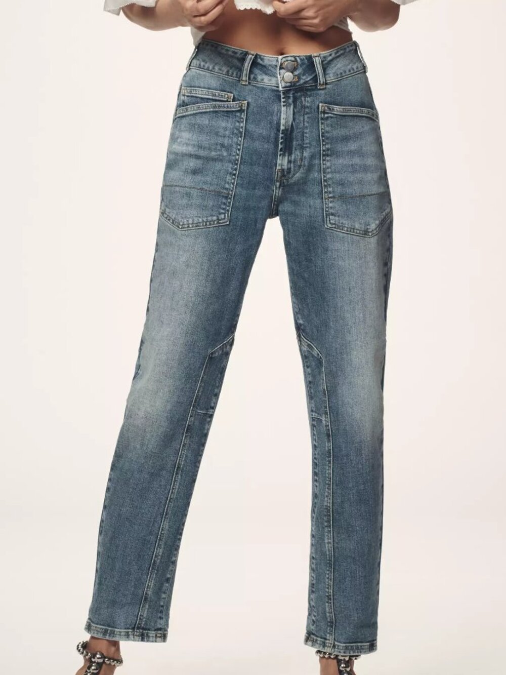Pilcro Wanderer Mid-Rise Relaxed Jeans Size 28w